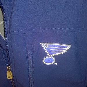 EXCLUSIVE ON FIELD NHL COAT/JACKET BLUES #1
